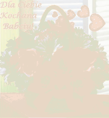Koszyk róż na stole na dzień babci